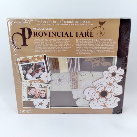 Provincial Fare Mega Memories Postbound Album Kit 12 x 12 – 510 Pieces Kit - Picture 1 of 5
